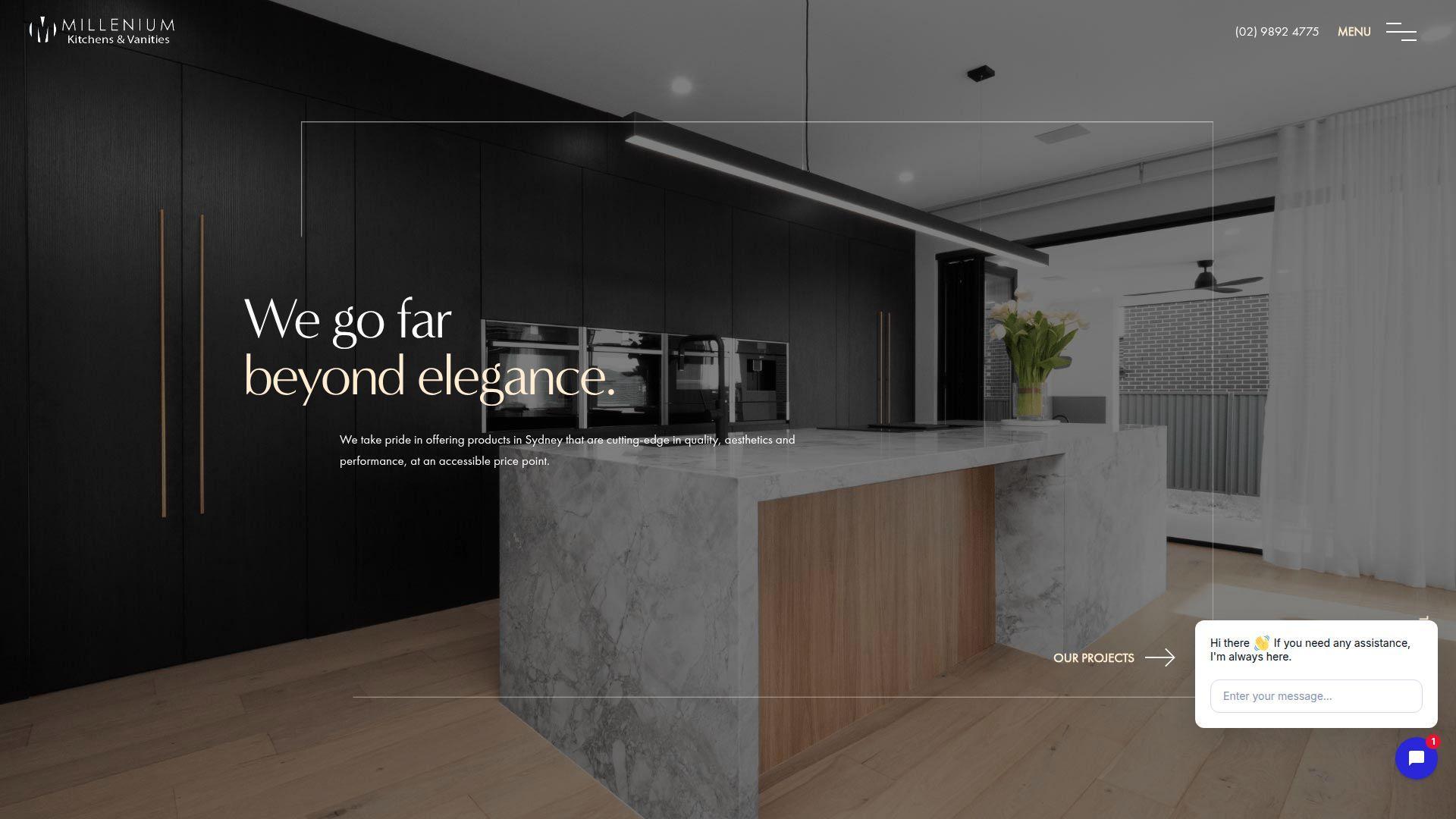 Screenshot of Millenium Kitchens