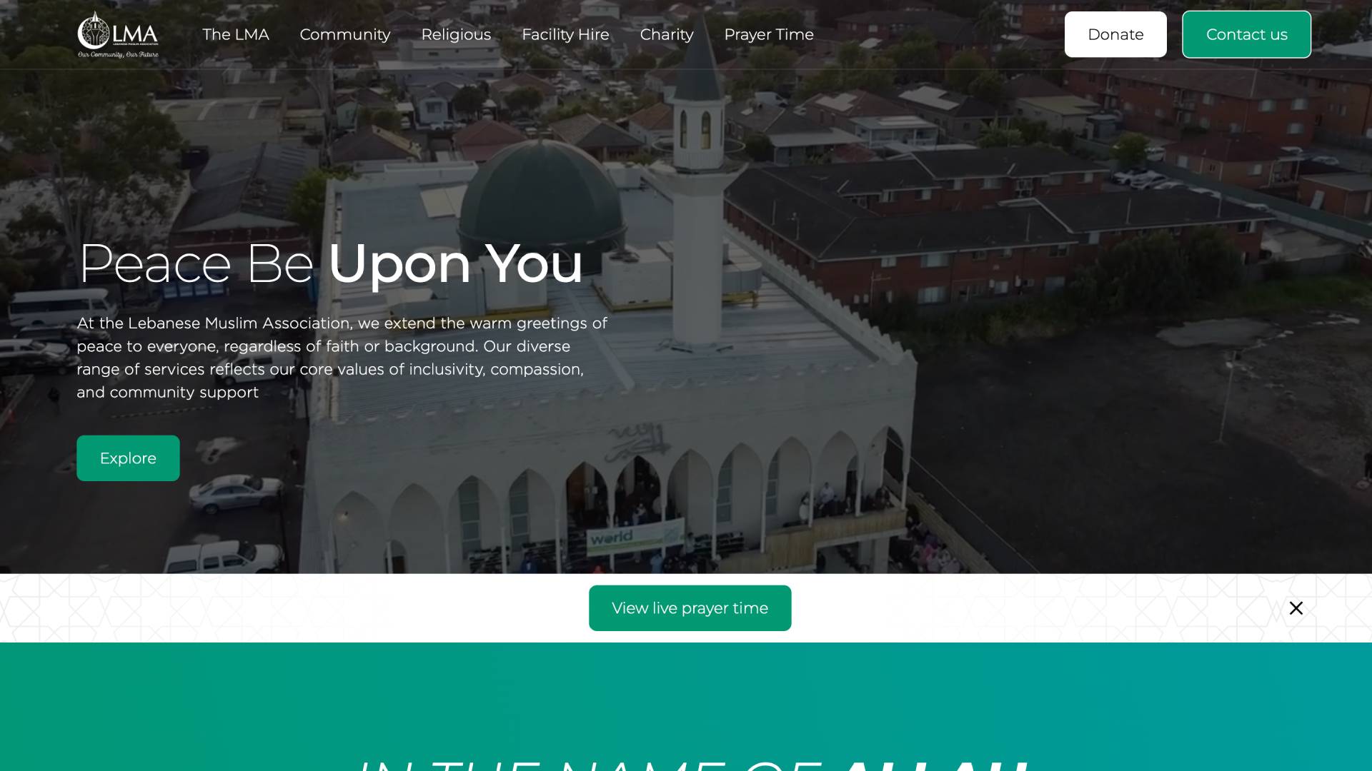 Screenshot of Lebanese Muslim Association