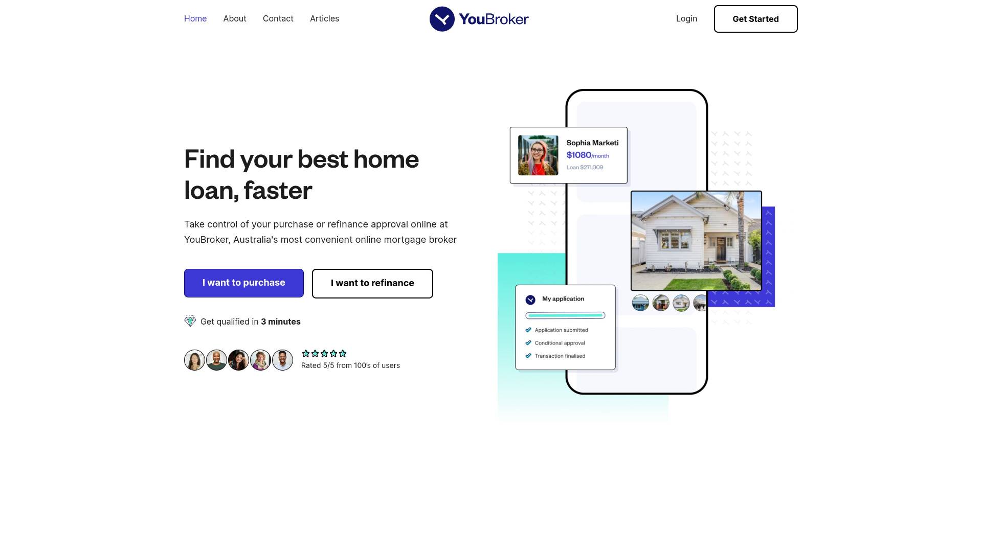 Screenshot of YouBroker