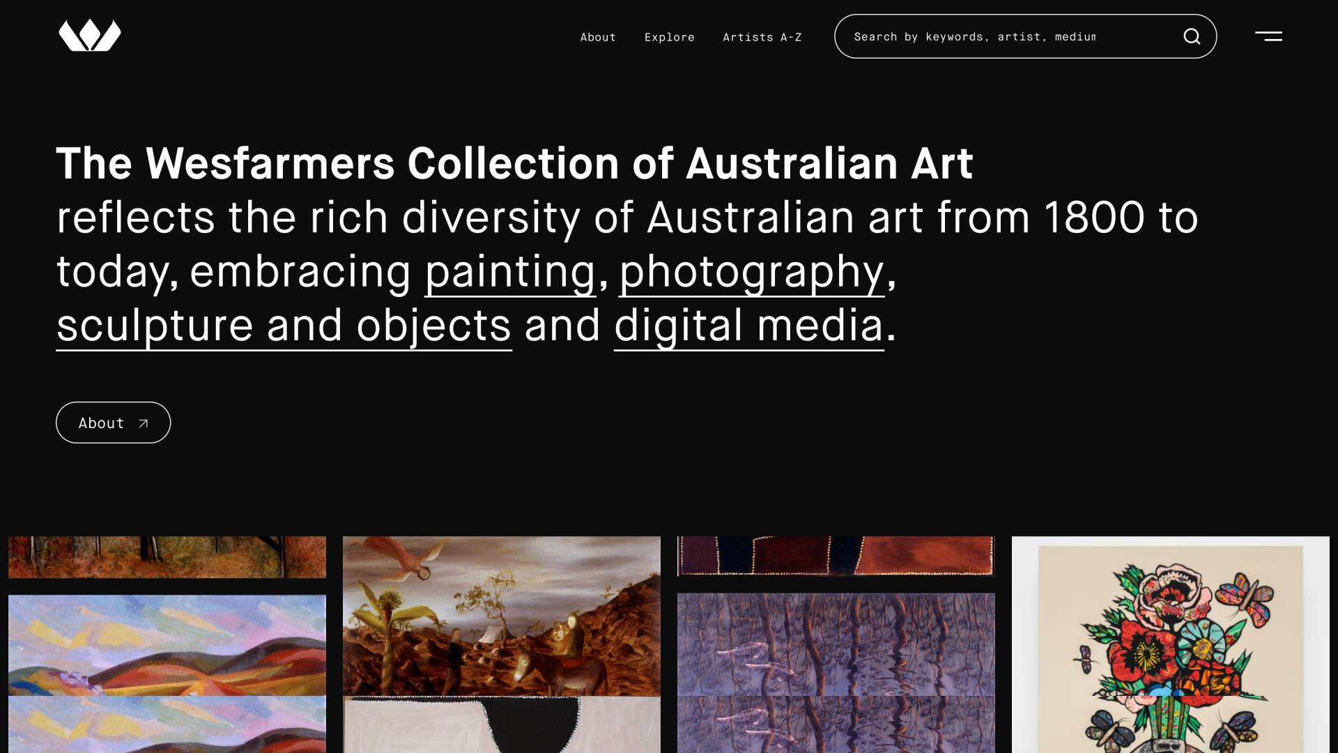 Screenshot of Wesfarmers Art