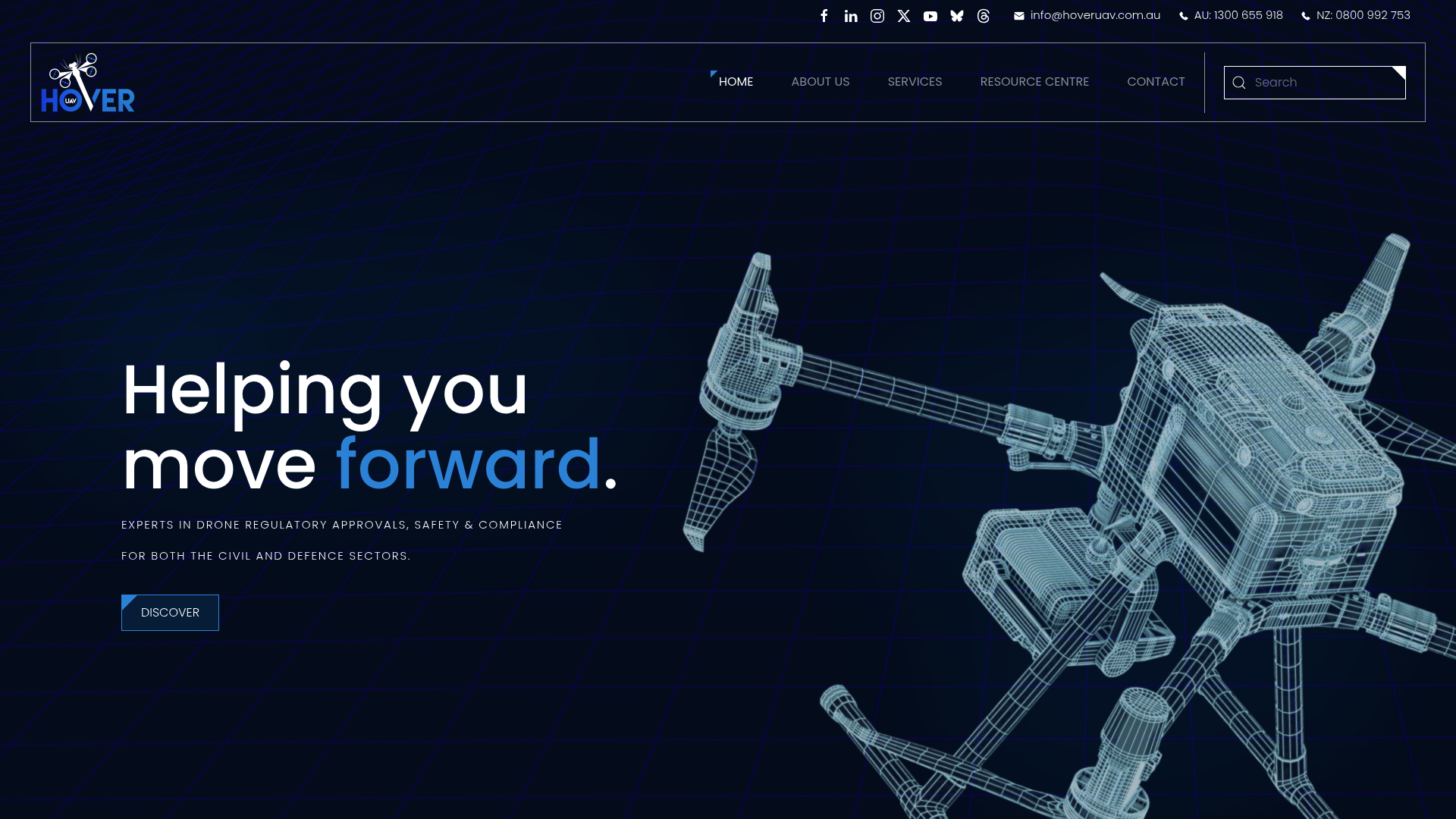 Screenshot of Hover UAV