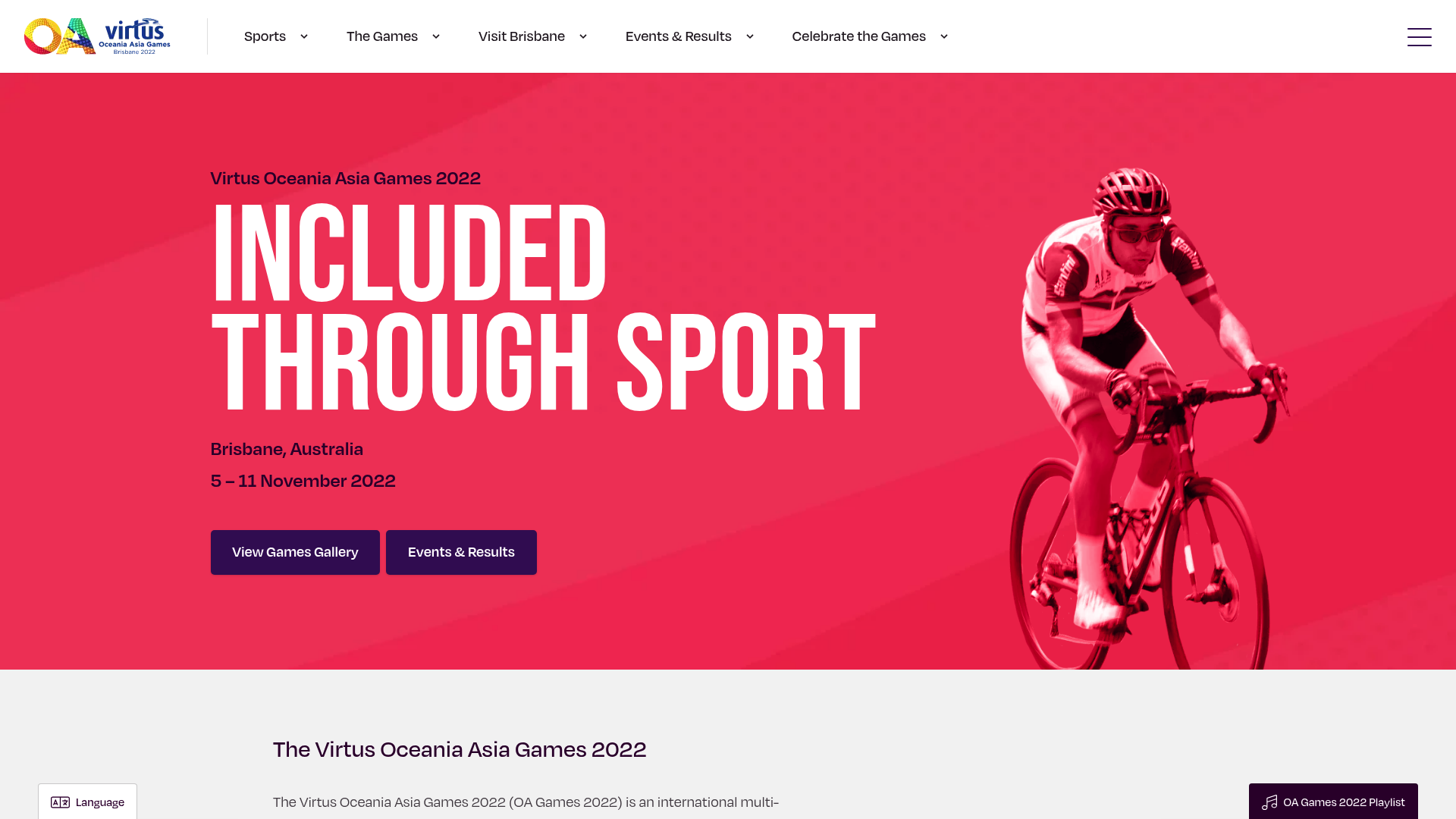Screenshot of OA Games 2022